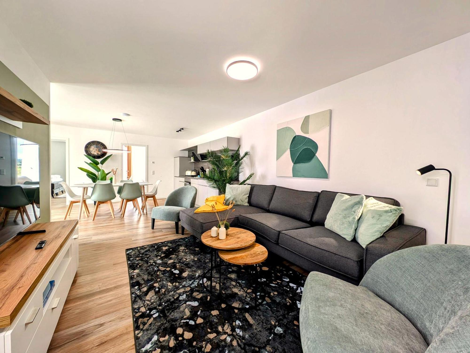 Bohnapartments - Nordkap-Suiten - Gratis Parkplatz - Moderner Neubau - Erdgeschoss - Fussbodenheizung Erfurt Eksteriør billede